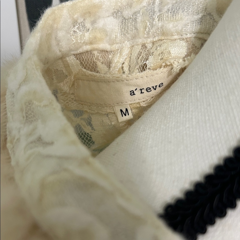 Areve Cream and Tan Lace Dress - Picture 6 of 6